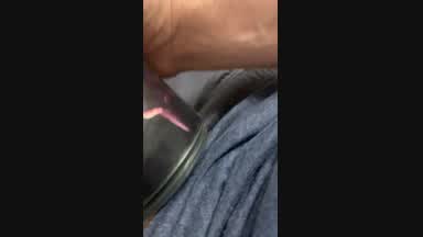 Trying automatic dick stroker
