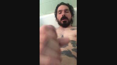 cumming in the bath