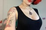 frrankiee โ red hair short head shaved and checkered skirt