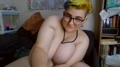 Moo Jay Naked on the Sofa