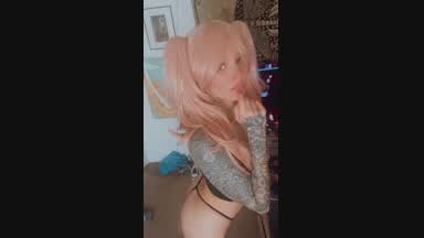 Anime PINK WIG BOOTY SHAKE!!! HOT
