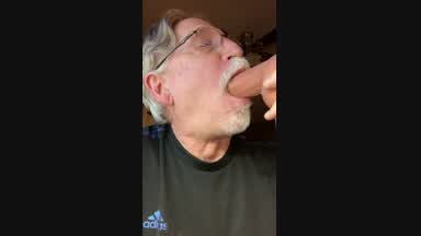 Sucking my dildo