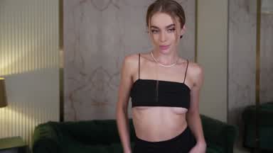 Anabel striptease, masturbating pussy, blow job te