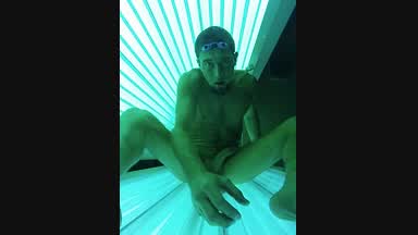 Teasing in the tanning bed