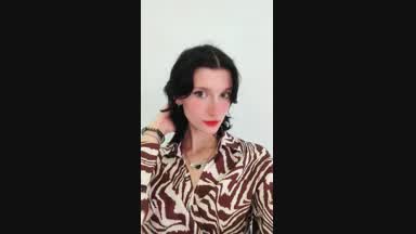 Cute beauty with a charming face greets you
