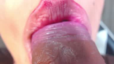 Deep throat with my black dildo