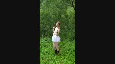 Girl in the forest