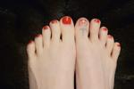 feet on a fur