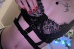 black lace underwear..