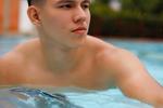 Photo session in the pool