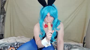 DB's Bulma sucks a big cock just for you!