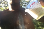 outdoor milk shower