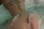 A little foam and hot water
