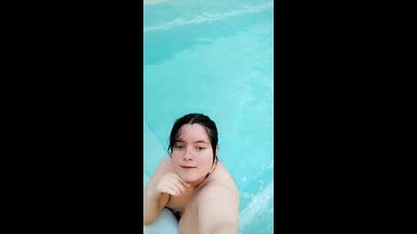 swimming in the pool completely naked 3