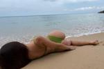 relaxing on the beach