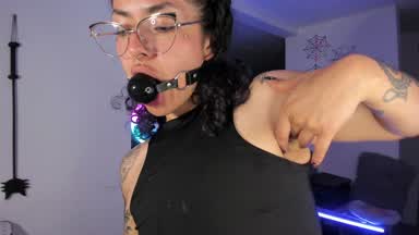 Drooling ball gag + Armpits