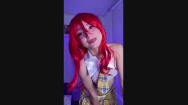 Shy Cosplay Schoolgirl
