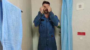 Shower with Daddy in Uniform