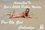 adam and eve — Eve's Public Nudity Pin-Up Girl Calendar