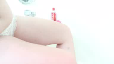 Cleaning and exfoliating feet.