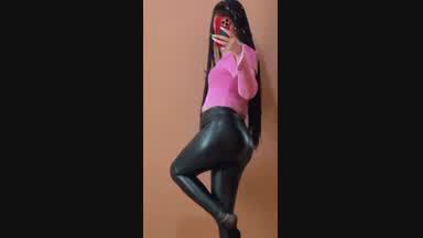 Black leather leggings