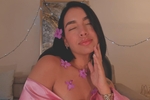 face and flowers