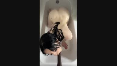 bbc dildo sucking in shower