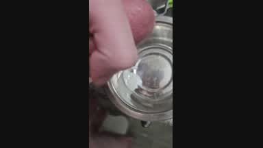 Need to be fed? Watch daddy cum into a food bowl..