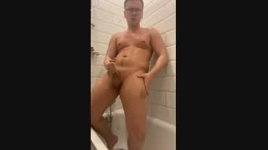 fat cum in the shower