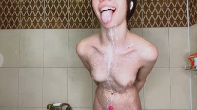 Milk on allover my body