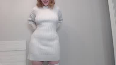 Innocent Dress, Naughty Wet Pussy