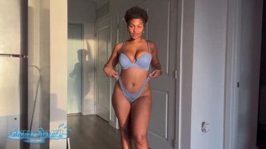 Greeting You At Home in Sexy Lingerie