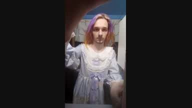 Bathroom in cute dress cum