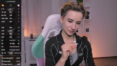 Play with a dildo in stockings