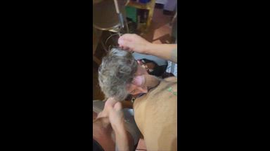 Sucking two cocks