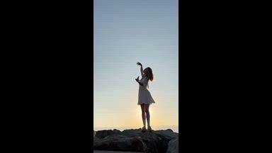 Playfully dancing at sunset ✨