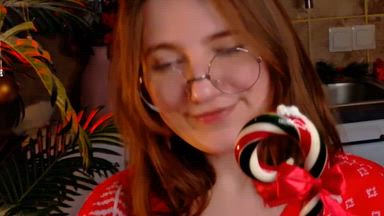 enjoying my candy cane ;)