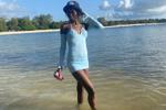 Sexy long legs at the beach