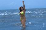On the beach with my bikini