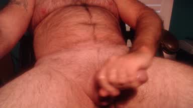 hairydaddy54 — half hard cum