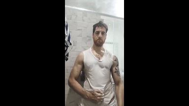 Cumming in the shower