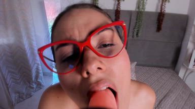 Blowjob with glasses