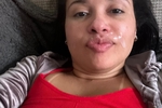 Cum on her