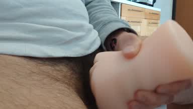 With my pussy toy