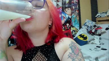 I was very thirsty and drank my milk!!