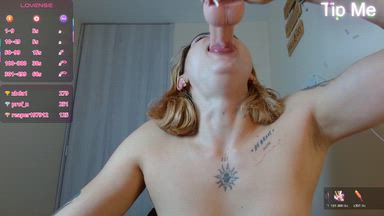 full of saliva for daddy