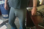 heavy cock today at work in tights