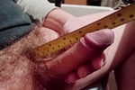 Measuring hard cock - 5.5 inches (14cm)