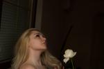 beautiful girl with rose