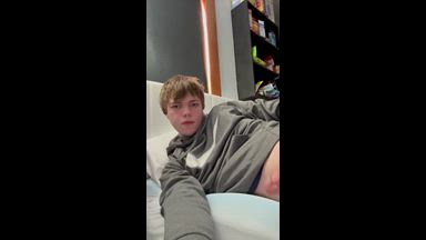 shooting a massive load off the edge of my bed